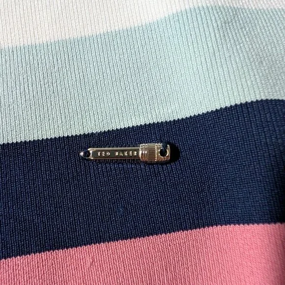 Ted Baker | 'Colour By Numbers' Origami Navy Knit Dress - Picture 7 of 16